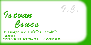 istvan csucs business card
