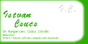istvan csucs business card